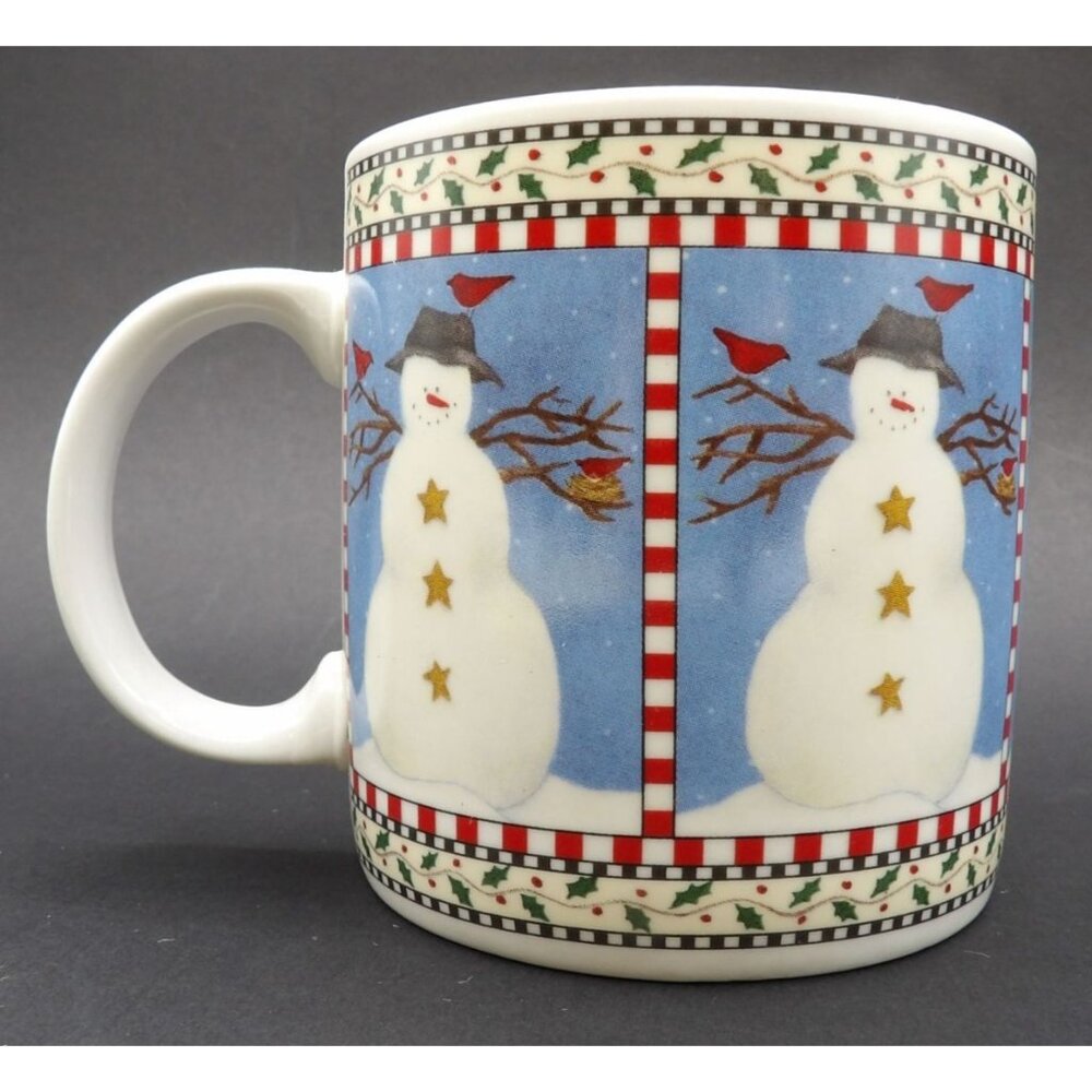 Sakura Debbie Mumm Snowman Mug- Stoneware Dishwasher & Microwave Safe